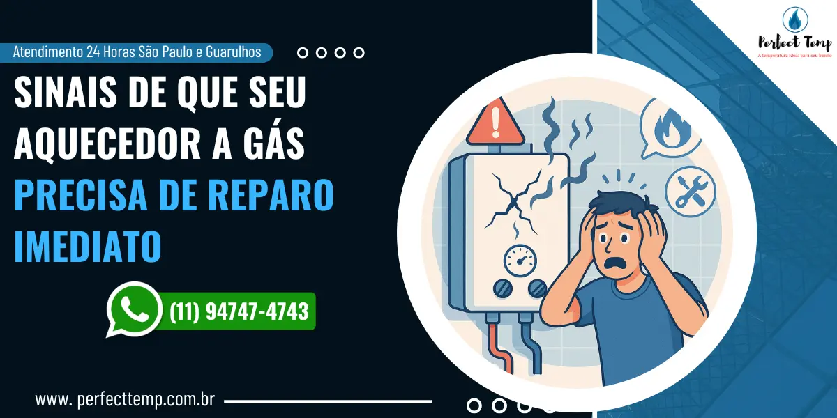 Sinais de que seu Aquecedor a Gás Precisa de Reparo Imediato