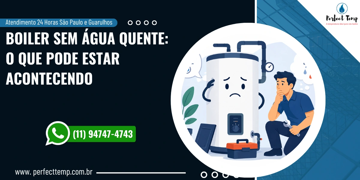 Boiler sem água quente: o que pode estar acontecendo