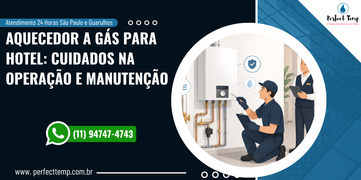 Aquecedor a gás para hotel: cuidados na operação e manutenção